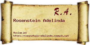 Rosenstein Adelinda névjegykártya